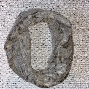 Faux fur infinity scarf